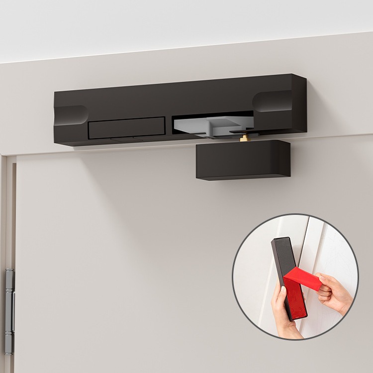 Hydraulic door closer, light luxury silent door, enhanced damper, buffer door closing, outward-opening, invisible household door accessories details Picture