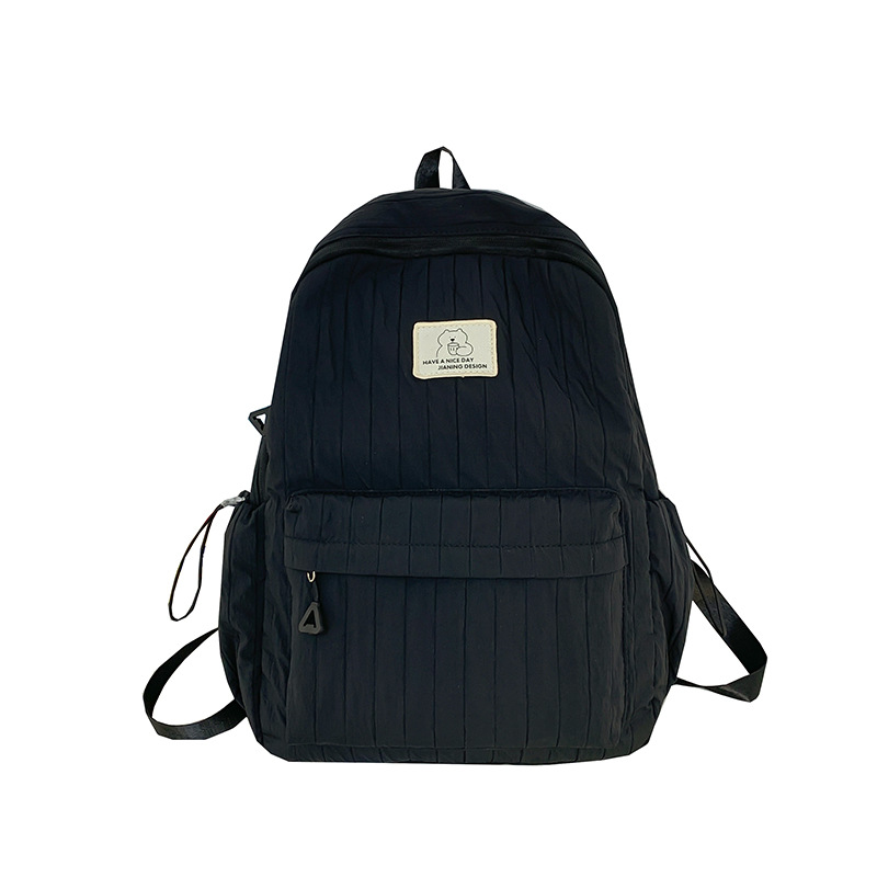 New Korean style Instagram forest-themed, fresh and simple backpack for girls, high appearance level, solid color travel backpack for girls Item Picture