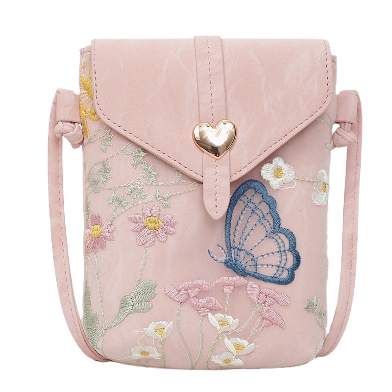 Cross-border women's bags 2025 New Style New Chinese-style mobile phone bag, embroidered single-shoulder bag, niche crossbody bag, lightweight coin purse Item Picture