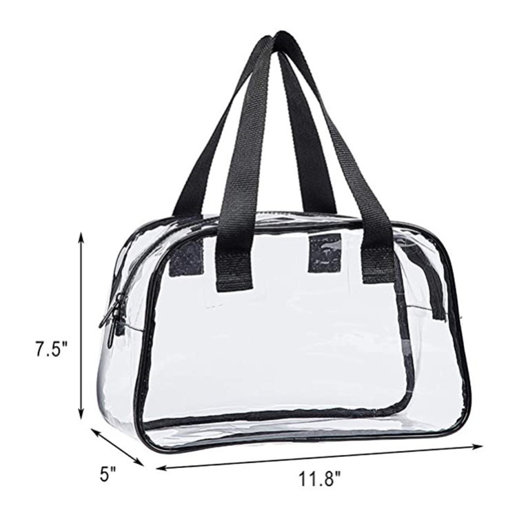 Large-capacity PVC transparent tote bags, portable mini children's toy bags and cosmetic bags for travel and business trips in stock Specification drawing