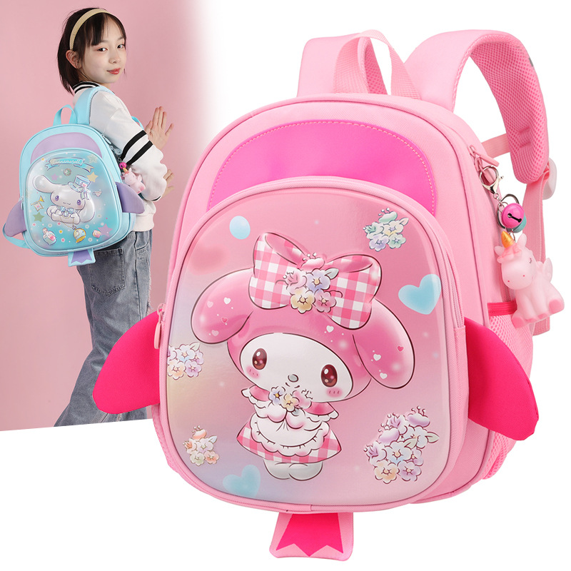 The new children's schoolbag is a cute cartoon Kuromi hard shell bag for girls aged 3 to 6. It is lightweight and reduces the burden on both shoulders details Picture