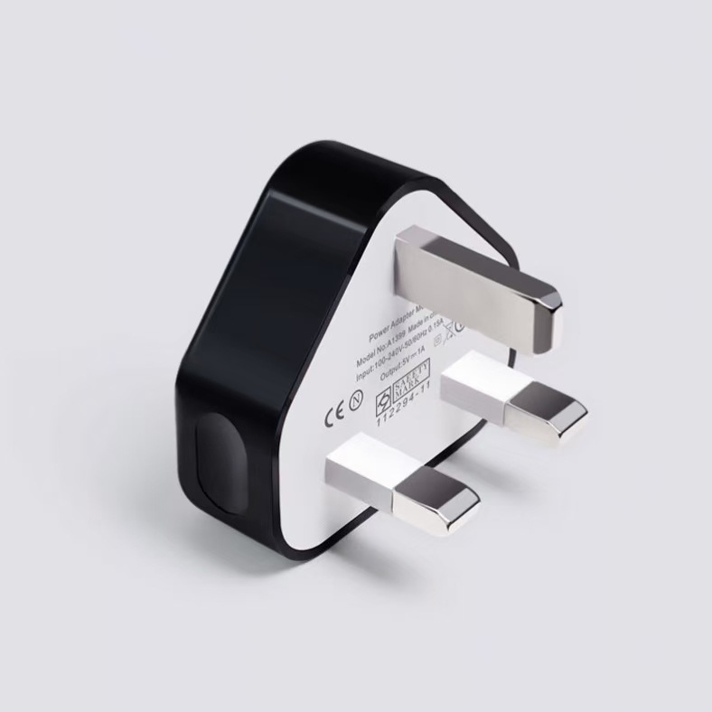 5V1A British standard adapter charger, electronic product 3c digital charging head, usb port socket, mobile phone charger details Picture
