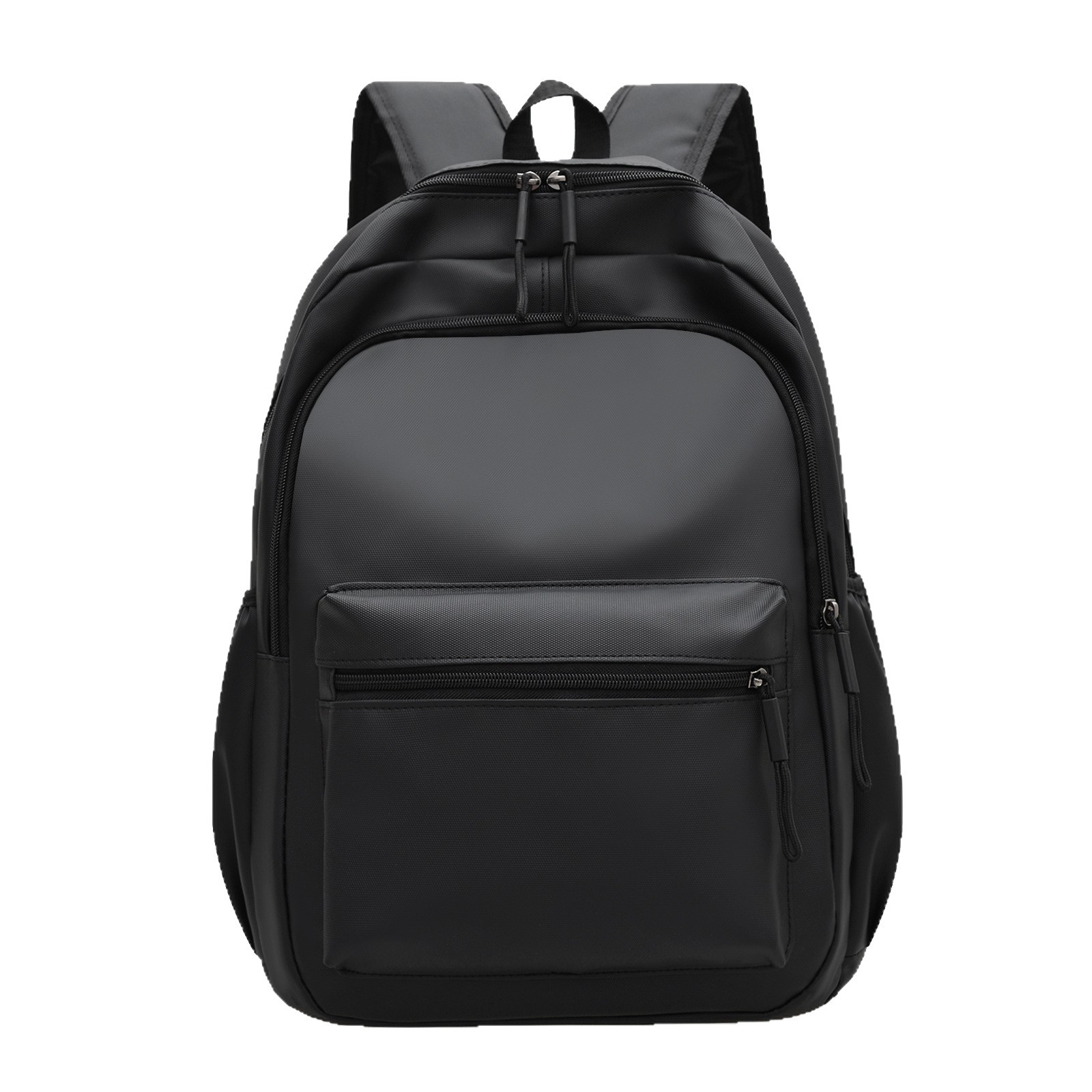 Korean-style middle school student schoolbags, business backpacks, large-capacity computer bags, casual and versatile solid-color men's backpacks, cross-border Item Picture