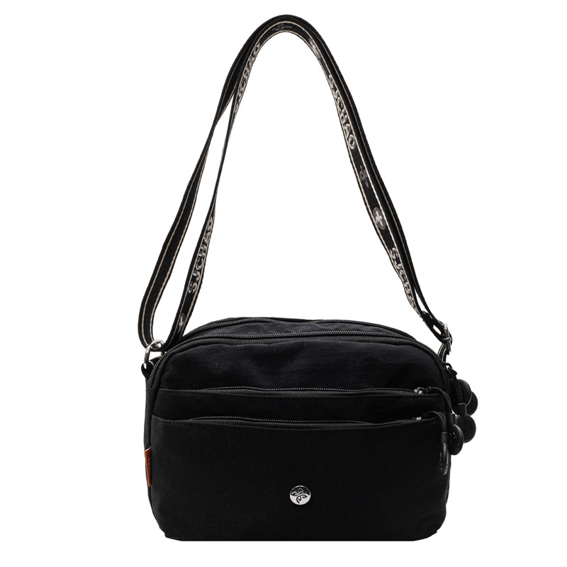 New small women's bag, Oxford fabric versatile crossbody bag, single-shoulder waterproof bag, waterproof solid color, lightweight nylon casual Item Picture