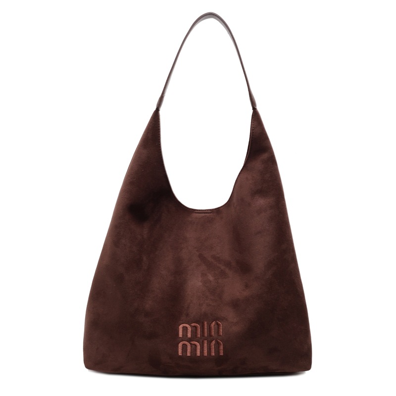 A new high-end textured tote bag with a large capacity for commuting, versatile for single-shoulder and underarm use, and a laid-back style for autumn and winter fashion Item Picture