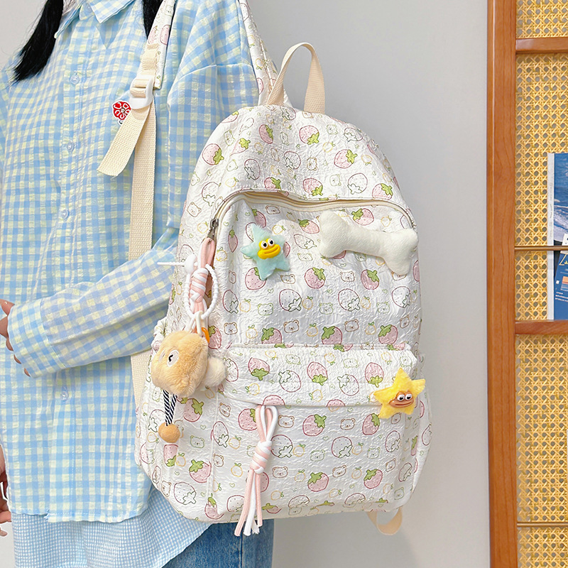 Cute cartoon, unique and niche schoolbag for girls, Japanese-style mini ins high school backpack with large capacity, college student backpack Application Scenario