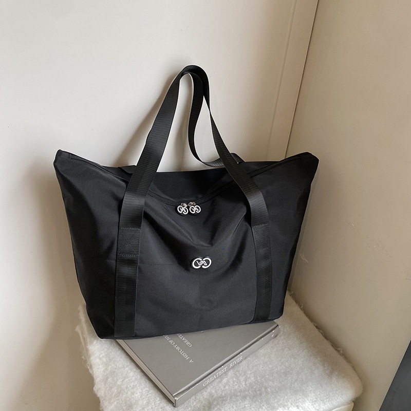 Large-capacity casual travel handbag made of Oxford fabric, lightweight and durable, yoga training bag cover, handle, business trip luggage bag full figure