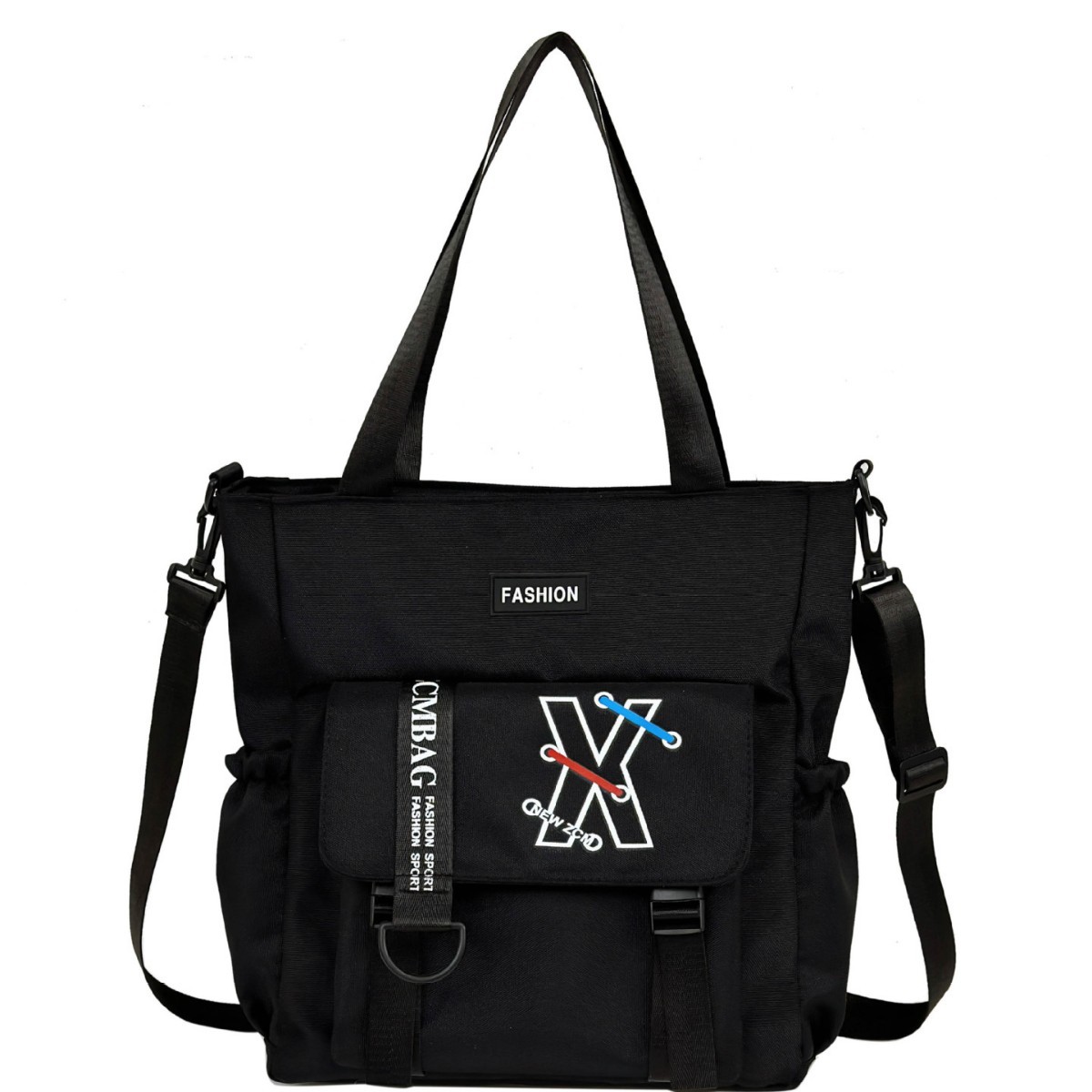 A large-capacity tote bag for college students commuting to class, a 2024 new college-style crossbody single-shoulder bag, and a make-up class bag for men Item Picture