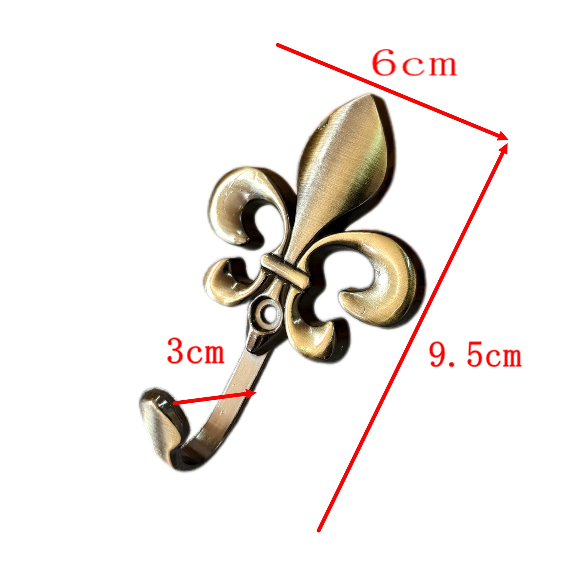 Cross-border best-selling zinc alloy large flower hooks, curtain hooks, window decoration accessories, coat hooks, curtain wall hooks, factory direct sales Item Picture