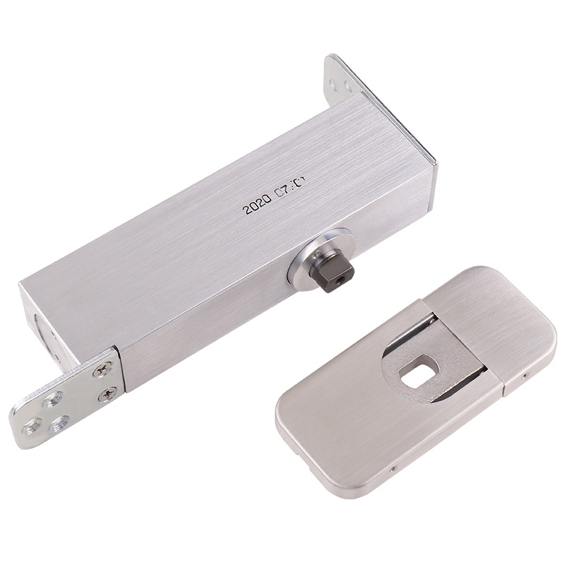 The pit-free floor spring wooden door, invisible door, 90-degree positioning of the top and bottom rotating shaft, hydraulic buffer, hidden automatic hinge Item Picture
