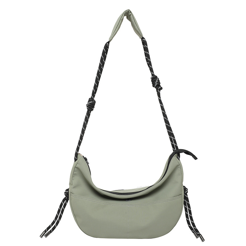"2025 New Korean version single-shoulder crossbody bag for women, casual solid color, stylish and large capacity dumpling bag for ladies. Item Picture