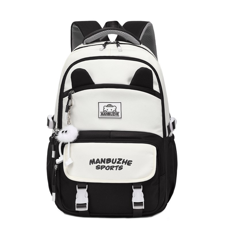 A Korean version of the ins school style, large-capacity backpack for junior high school, senior high school and primary school students, with contrasting colors and multiple layers to reduce the burden. A male backpack Item Picture