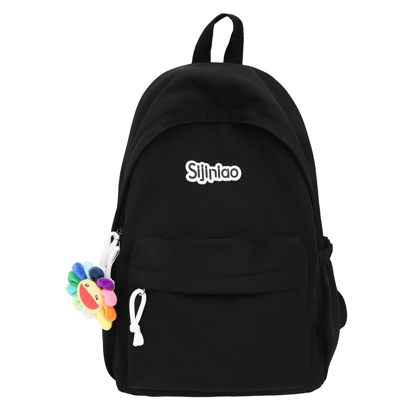 Cross-border high appearance level junior high school schoolbag for girls and college students, simple and versatile backpack with large capacity, high school student style Item Picture