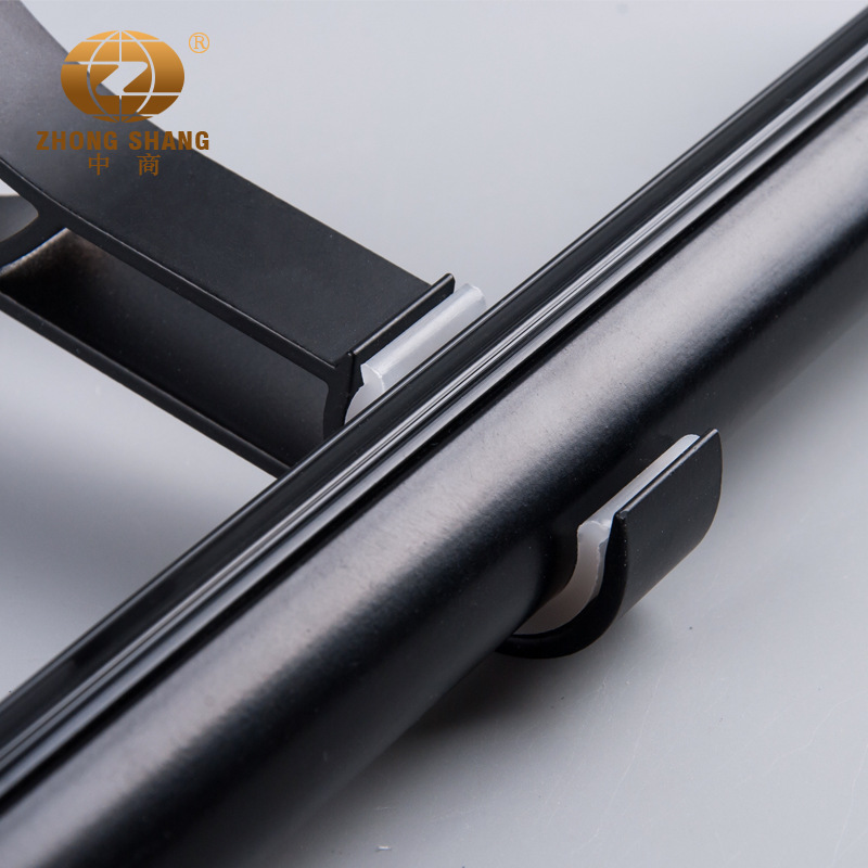 Zhongshang curtain track single-bracket black and white top-mounted and side-mounted single-size and double-size curtain rod Toroma rod bracket Application Scenario