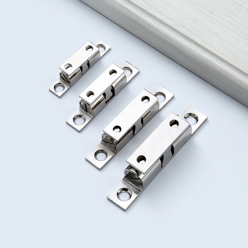 Factory direct sale: Cabinet door knocker snap card type cabinet door copper knocker 50, silver brass door knocker spring magnetic attraction Application Scenario