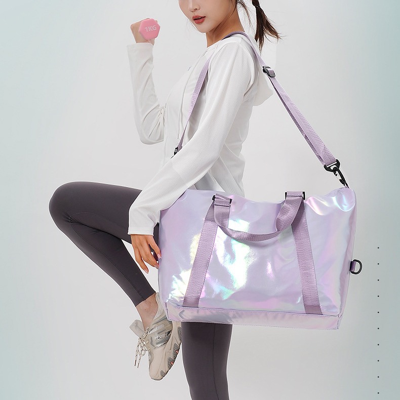 New casual travel bag for women, new laser water-resistant sports and fitness bag, large-capacity luggage backpack Specification drawing
