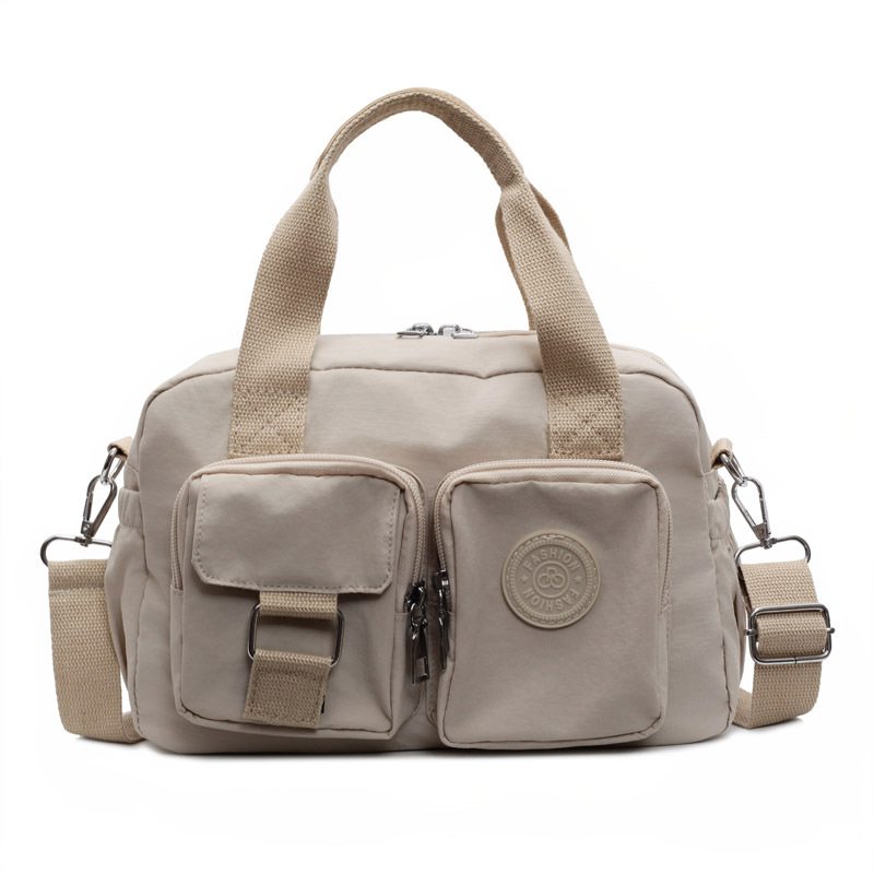 Spring/Summer New 2025 Fashionable, versatile, casual and simple nylon fabric hand-held multi-pocket workwear-style single-shoulder crossbody bag Item Picture