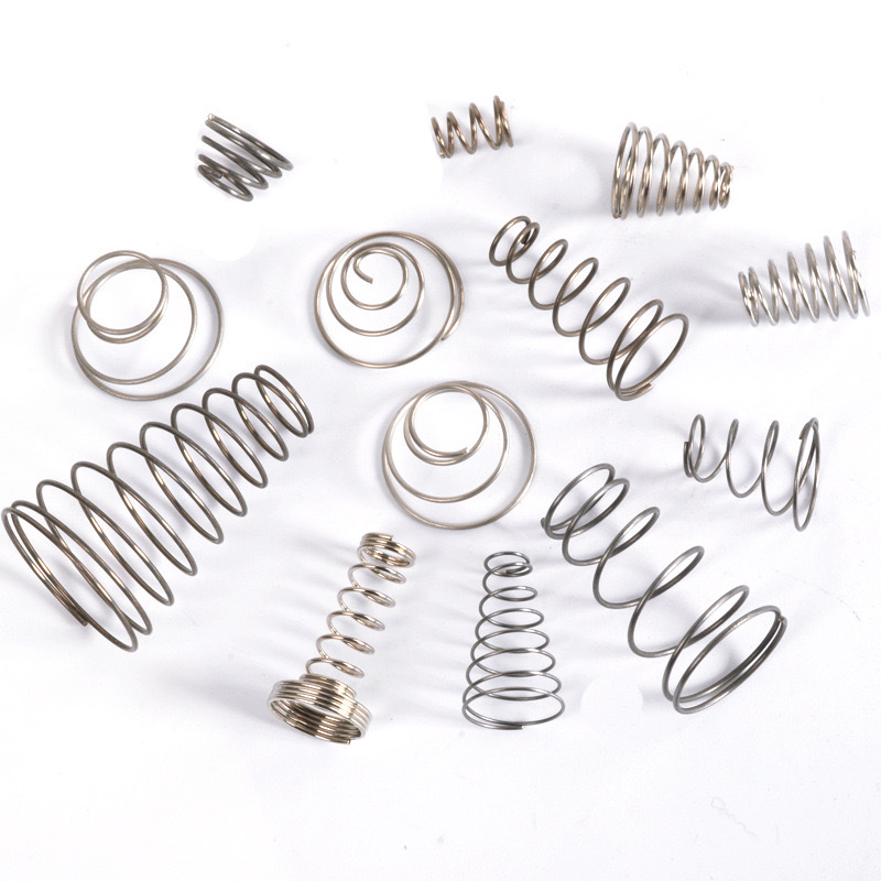Factory direct sales of 304 stainless steel spring compression cylindrical, brass compression small spring tower-shaped helical spring cones details Picture