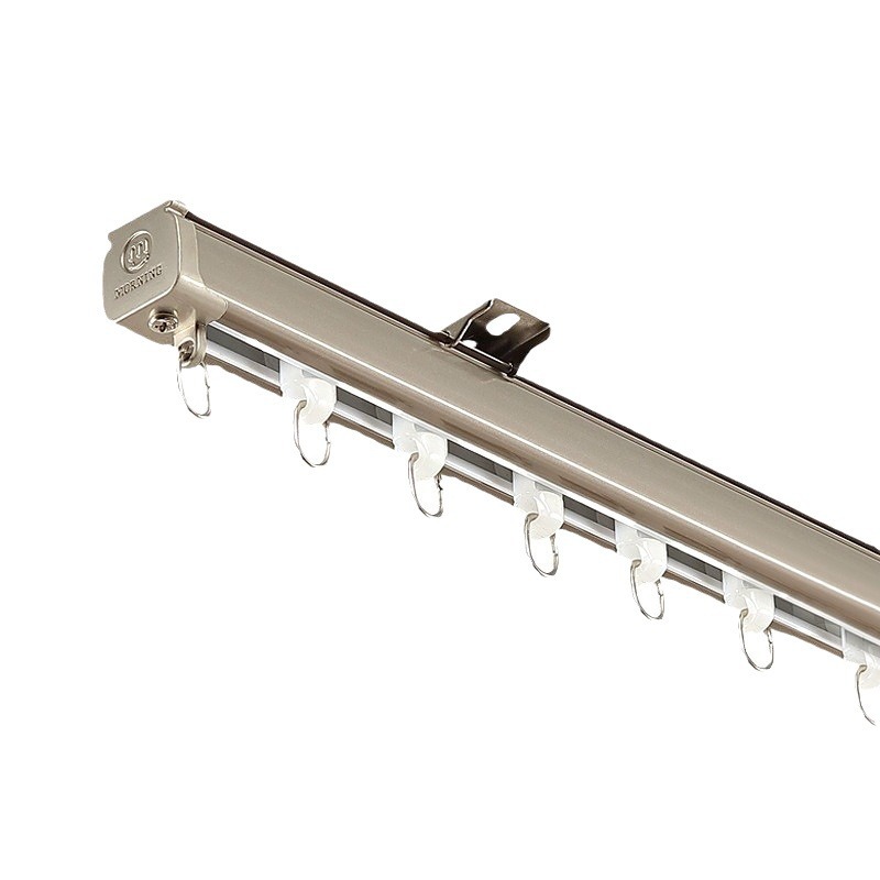 Double-track silent thickened curtain track, double-track silent curtain track, top-mounted curtain track pulley Item Picture