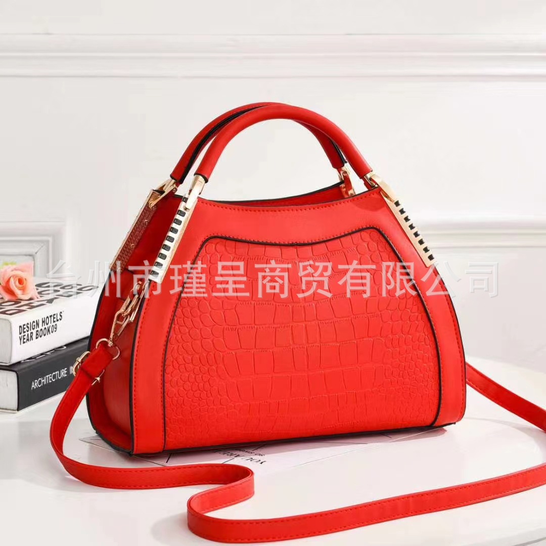 Cross-border women's handbag 2024 New style Fashionable stone pattern handbag, elegant commuting crossbody mom bag, foreign trade women's bag details Picture