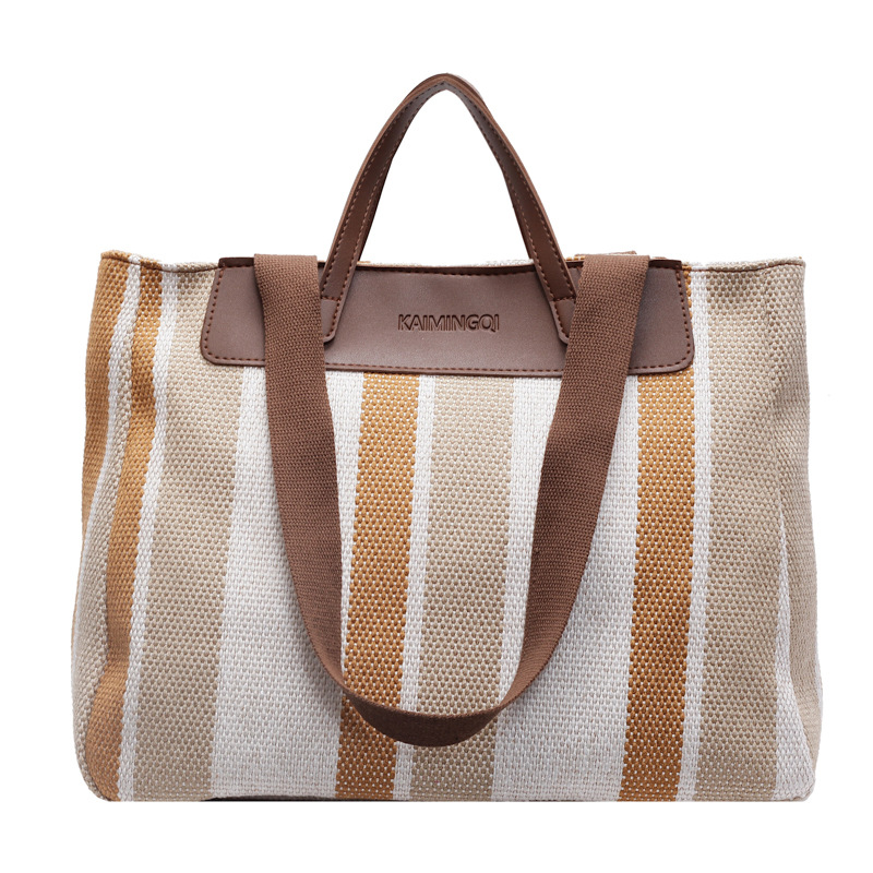 The 2024 new retro and fashionable checkered handbag is a niche commuter tote bag for women and a versatile large-capacity single-shoulder bag Item Picture