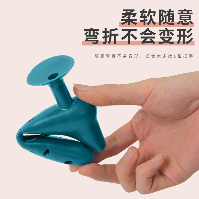 New silicone door suction, non-perforating door handle, rubber suction cup, door bump, door stop, anti-collision, bathroom buffer magnetic bump Specification drawing
