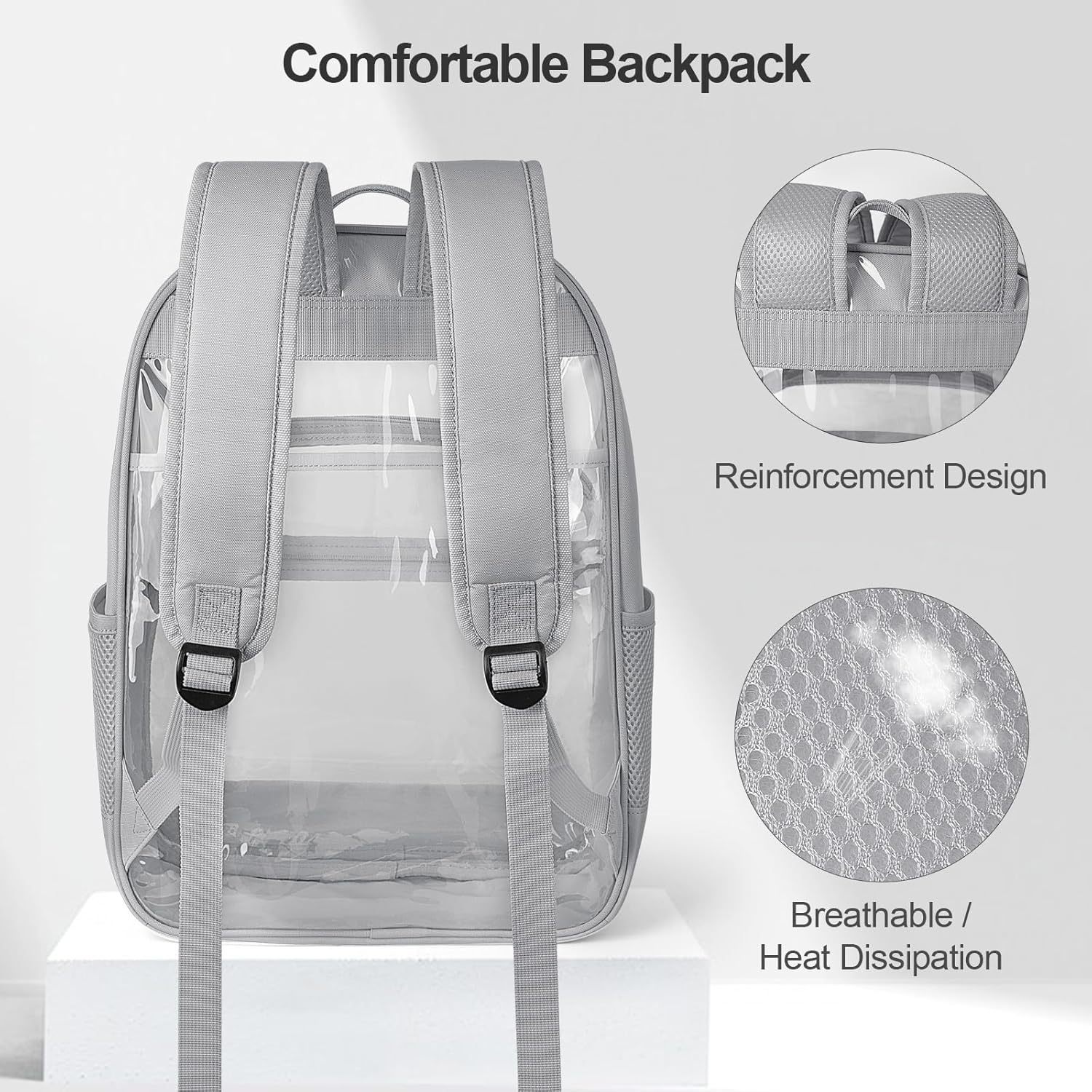Factory direct sales of cross-border PVC backpacks, portable backpacks for outdoor travel, large-capacity, simple student schoolbags Application Scenario