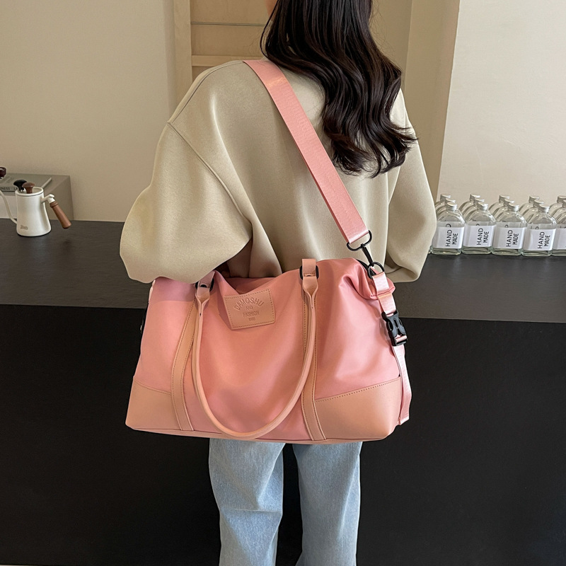 2025 New Korean version short travel bag, large-capacity sports and fitness bag, business trip case, trolley case, hand-held storage bag Specification drawing