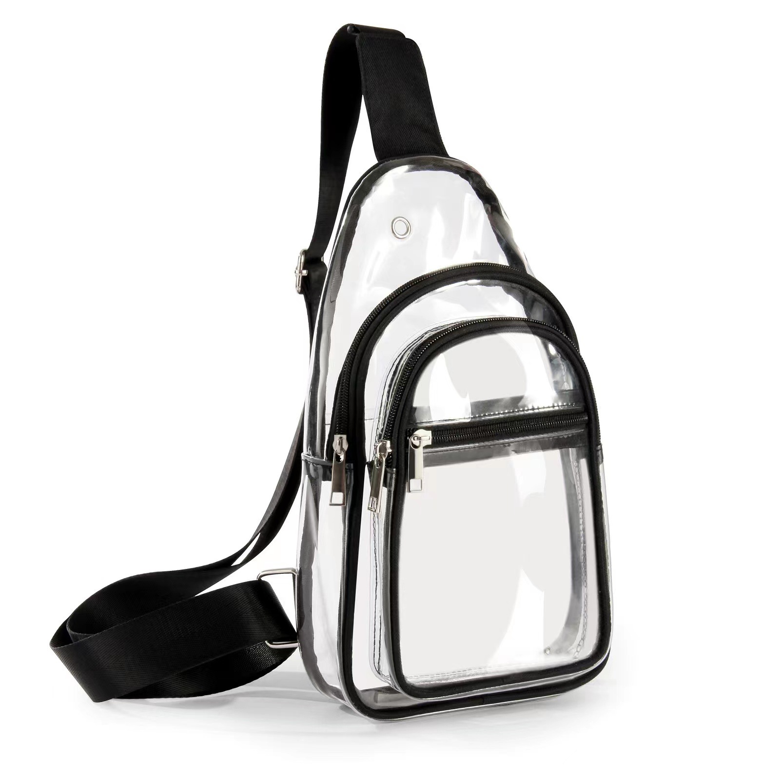 Men's chest bag, transparent sports crossbody bag, travel waterproof storage bag, business backpack, concert certification details Picture