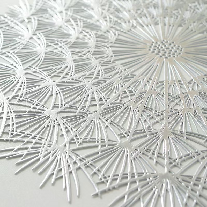 European-style creative dandelion placemats, hotel and household PVC fresh, waterproof, oil-proof, anti-slip decorative placemats, heat insulation pads Item Picture