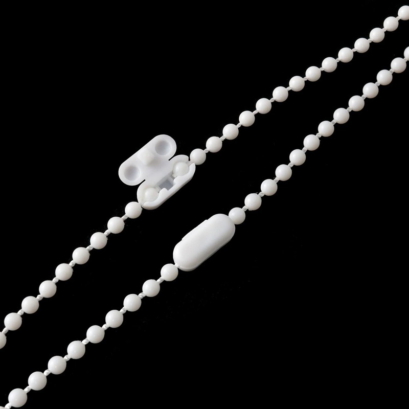 10-meter white close-string 10-bead buckle set, vertical louver accessories, plastic pull bead zipper chain Specification drawing