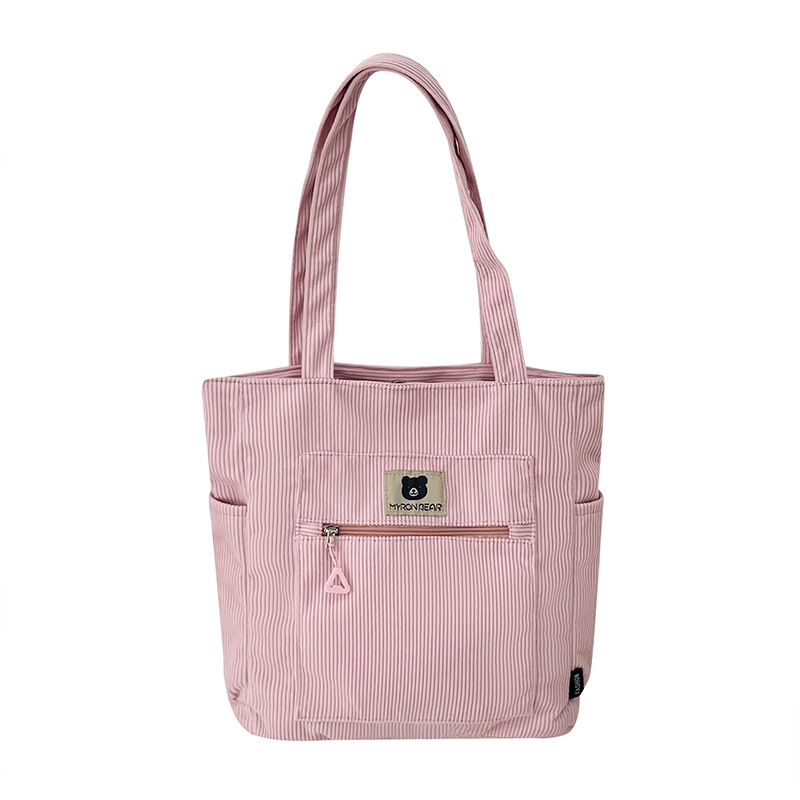 New autumn and winter 2024 large-capacity storage bag, school-style hand-held student tutorial bag, casual commuting single-shoulder bag Item Picture