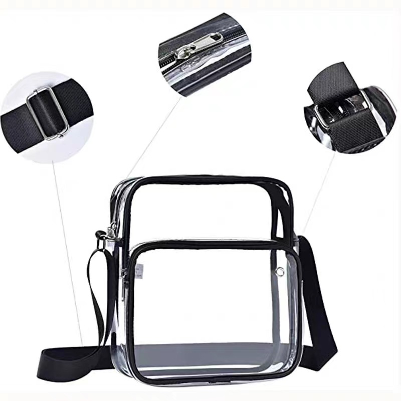Amazon transparent PVC transparent crossbody single-shoulder bag, large-capacity portable outdoor travel waterproof fashionable messenger bag Application Scenario