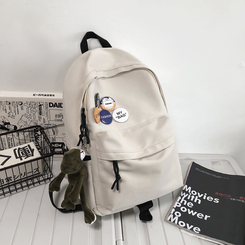 Ins-style backpacks for girls, large-capacity simple schoolbags, high school and college students' backpacks, and junior high school students' travel backpacks Specification drawing
