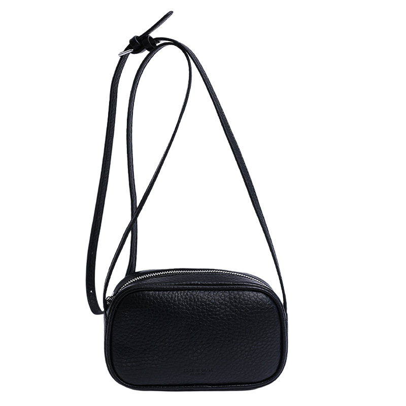 Soft leather mini square bag with a high-end feel, a new Korean-style fashionable single-shoulder bag in 2025, a simple crossbody bag Item Picture