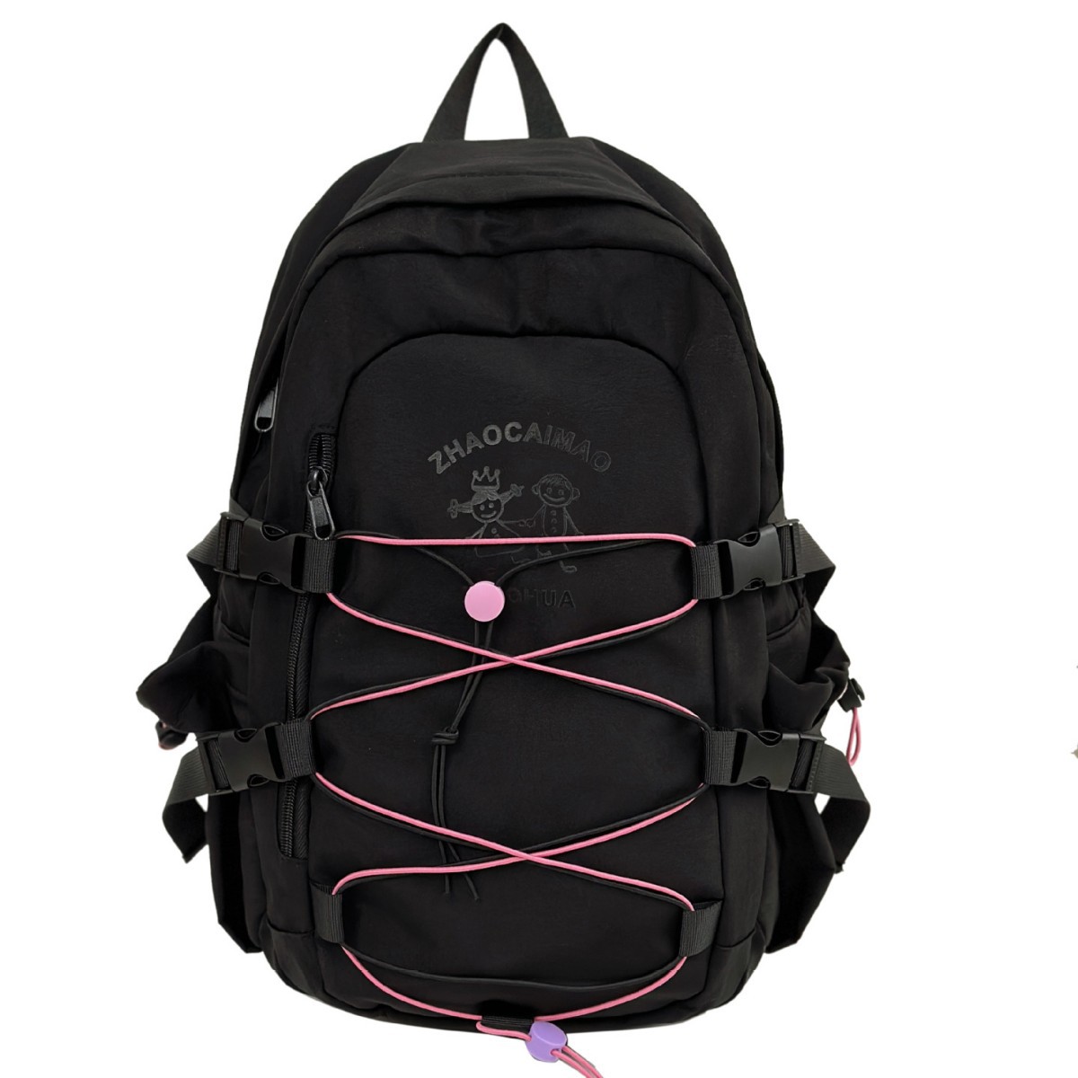 Large-capacity drawstring design, niche schoolbag, high appearance level backpack for junior high school girls, high school and primary school students' backpacks Item Picture