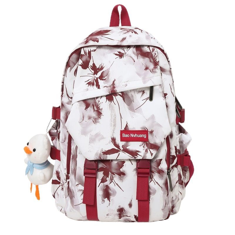 Chinese-style tie-dyed backpack, large-capacity multi-functional travel bag for high school and college students, casual bag, student schoolbag Item Picture