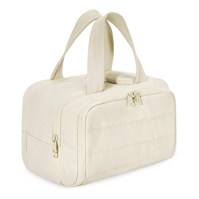 Best-selling travel toiletry bag with multiple openings, large capacity, fluffy cosmetics storage bag, travel toiletry set storage bag full figure
