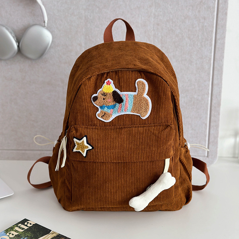 New fashionable, simple and large-capacity backpack, cute for girls, lightweight and lightening, casual commuting cartoon schoolbag for primary school students details Picture