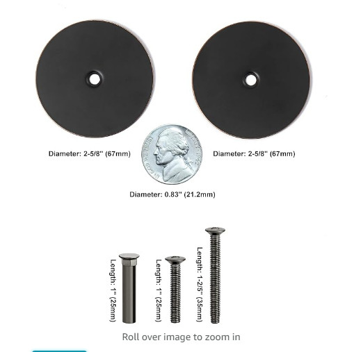 Amazon door hole filler accessories for Cross-border 67MM door hole cover plate Specification drawing