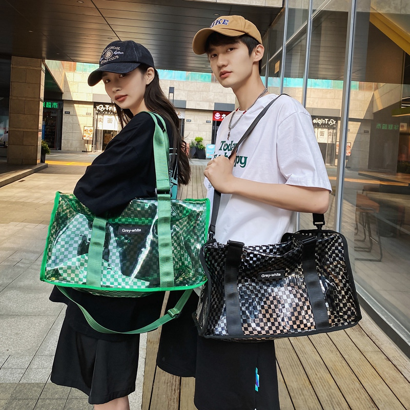 Transparent sports and fitness bags, large-capacity swimming bags, men's training bags, travel luggage bags, women's portable travel bags for going out details Picture