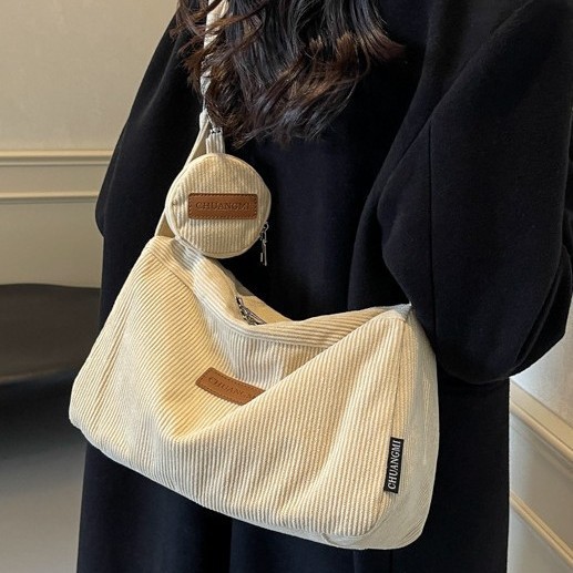 Autumn and winter large-capacity commuting high-end solid color backpack, 2024 new crossbody bag, student class tote bag full figure