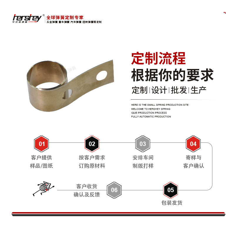 Hengli Spring Factory processes 304 stainless steel springs, high-temperature resistant and flat wire springs. We produce based on provided drawings and samples Application Scenario