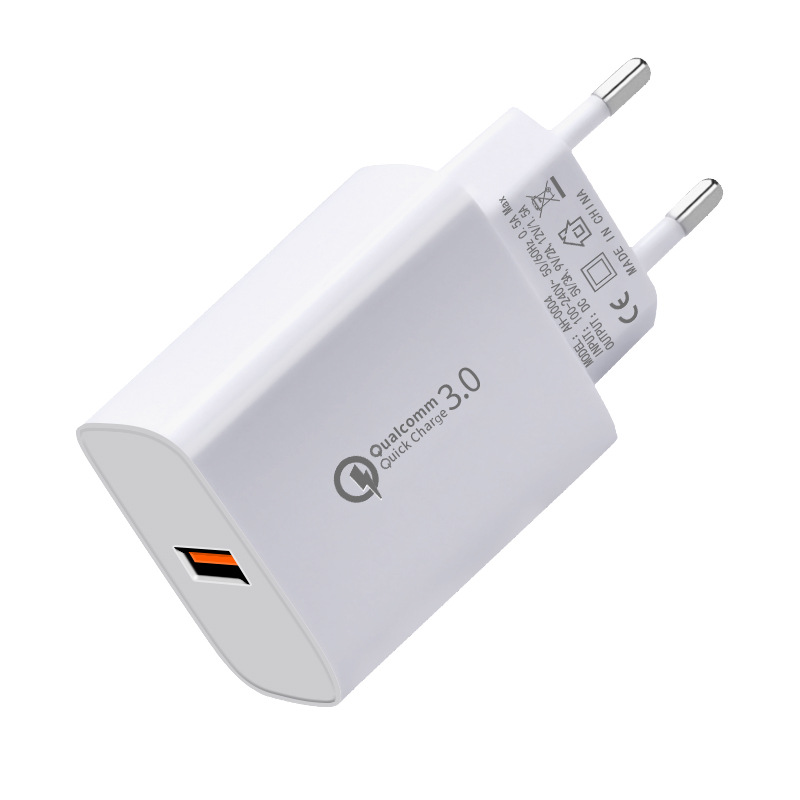 The QC3.0 mobile phone charger, a European standard fast charging head, is compatible with Android, OPPO, Huawei and VIVO single usb charging heads Item Picture
