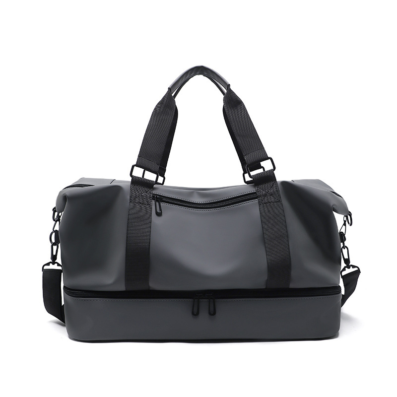 Men's travel bag, large-capacity business trip handbag, trendy shoe compartment, fitness bag, lightweight and casual student luggage bag Item Picture