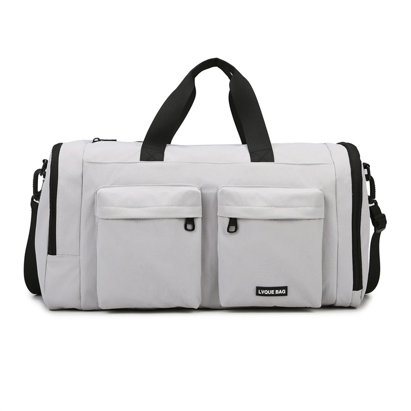Independent shoe compartment short travel bag, foldable lightweight photography camping storage bag, dry and wet separation swimming and fitness bag Item Picture