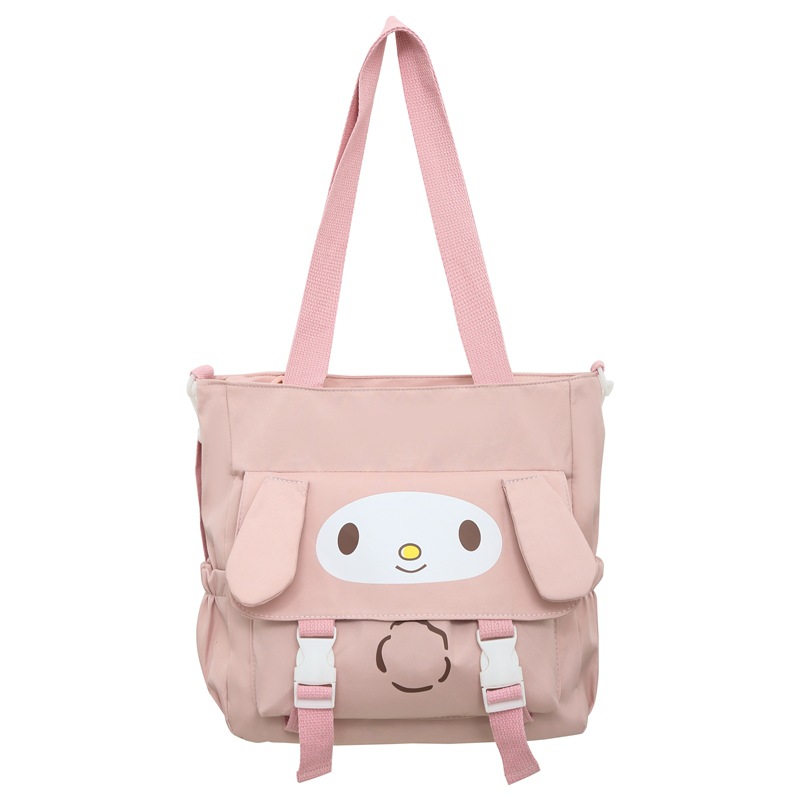 Cute ins student crossbody bag, soft girl's new class single-shoulder bag, retro school style postman's hand-held canvas bag Item Picture