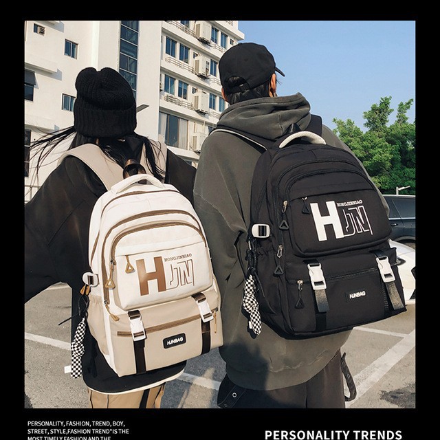 American-style high-end schoolbags for male and female college and high school students, high-appearance-level large-capacity computer backpacks for cross-border use Specification drawing