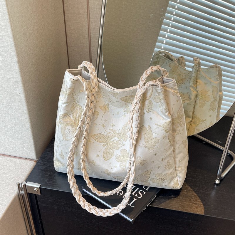 Ballet-style women's 2024 new fashion and casual single-shoulder bag, large-capacity tote bag, large commuting bag for classes details Picture