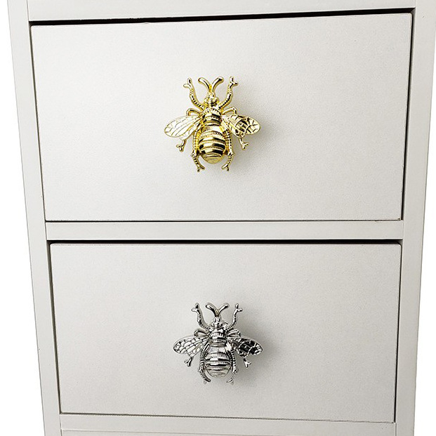 Patent bee knob Metal handle Bee Knob Bedside Table wardrobe drawer handle in stock handle details Picture